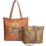 BORSA COGNAC REVERSIBILE