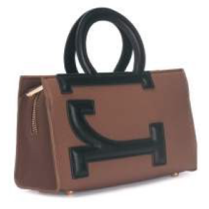 BORSA BROWN/BLACK MANICO TONDO E TRACOLLA