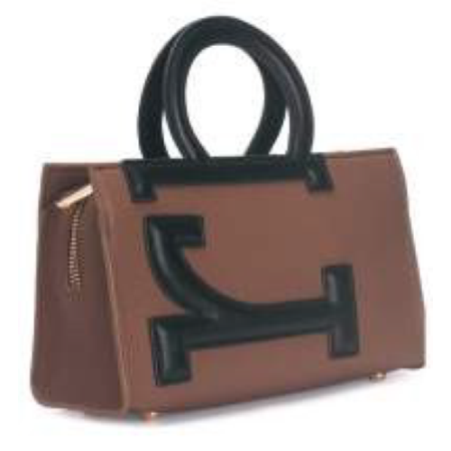 BORSA BROWN/BLACK MANICO TONDO E TRACOLLA