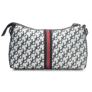 BORSA WHITE/BLACK PRINTING STRISCIA RED CENTRALE