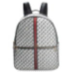 ZAINO WHITE/BLACK PRINTING STRISCIA RED CENTRALE