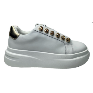 SCARPA WHITE CON BORCHIE GOLD