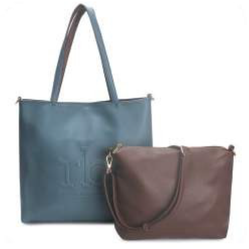 BORSA COFFEE/BLUE REVERSIBILE