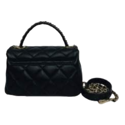 BORSA BLACK TRAPUNTATA CON LEOPARD