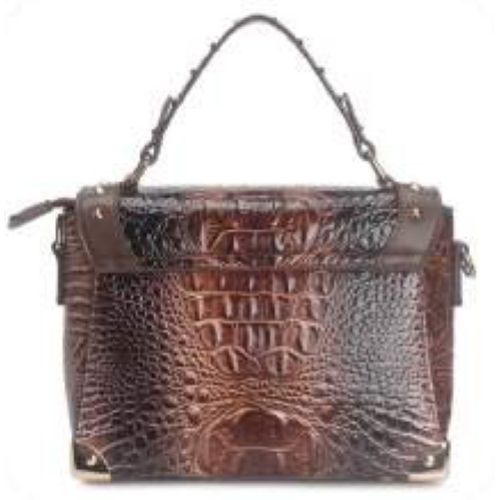 BORSA BROWN CRO MANICO AL CENTRO E TRACOLLA