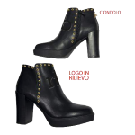 SCARPA BLACK CON BORCHIE