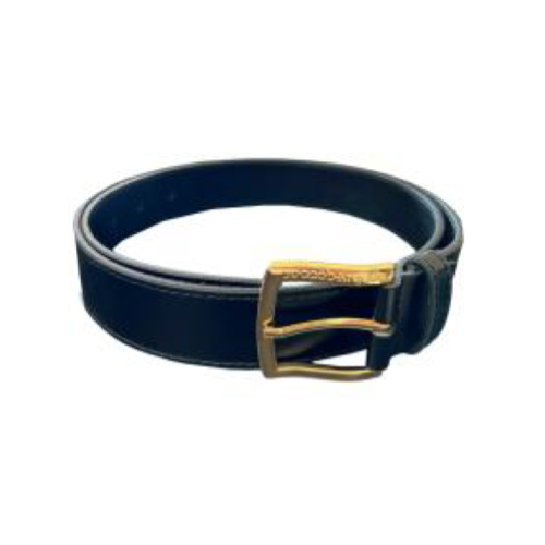 CINTURA BLACK FIBBIA GOLD-L