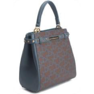 BORSA COFFEE WITH BLUE PRINTING CINTURINO AVANTI