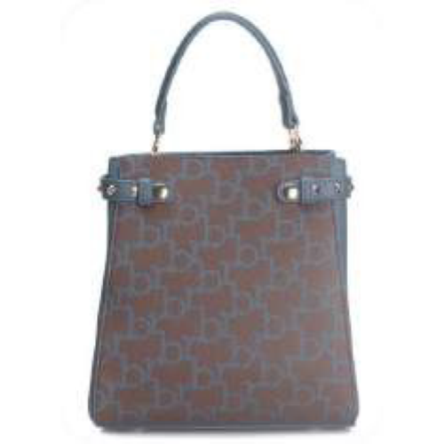 BORSA COFFEE WITH BLUE PRINTING CINTURINO AVANTI