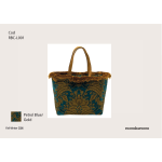 BORSA PETROLBLUE/GOLD DOPPIO MANICO
