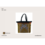 BORSA MULTICOLOR CON STAMPA LEOPARD LATERALE DOPPIO MANICO