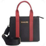 BORSA BLACK/RED DOPPIO MANICO RED 