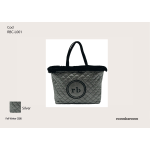 BORSA SILVER TRAPUNTATA CON RB DAVANTI  DOPPIO MANICO