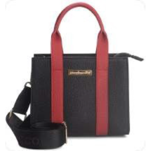 BORSA BLACK/RED DOPPIO MANICO RED 