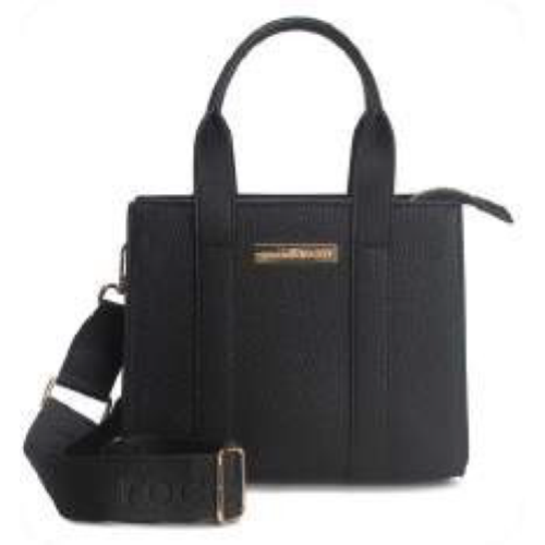 BORSA TOTAL BLACK DOPPIO MANICO