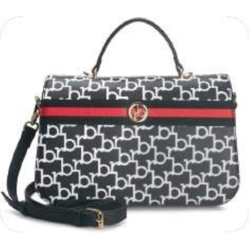 BORSA BLACK/WHITE PRINTING FASCIA RED CENTRALE
