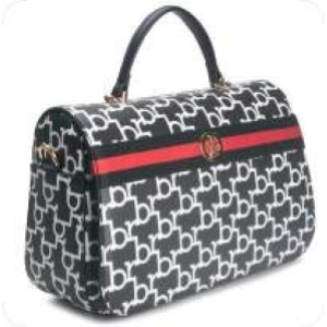 BORSA BLACK/WHITE PRINTING FASCIA RED CENTRALE