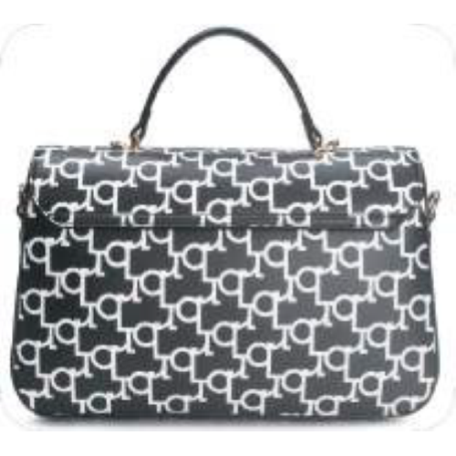 BORSA BLACK/WHITE PRINTING FASCIA RED CENTRALE
