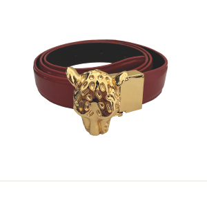 CINTURA LEOPARD FIBBIA LEOPARD GOLD-L