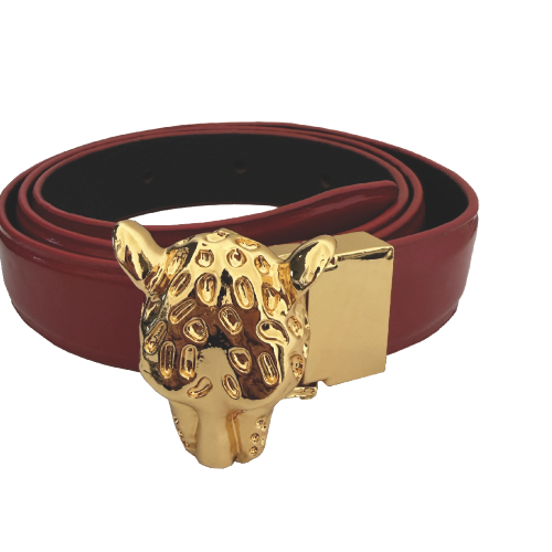 CINTURA LEOPARD FIBBIA LEOPARD GOLD-M