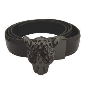 CINTURA LEOPARD FIBBIA LEOPARD PEWTER-L