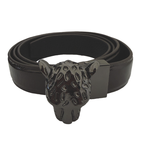 CINTURA LEOPARD FIBBIA LEOPARD PEWTER-XL