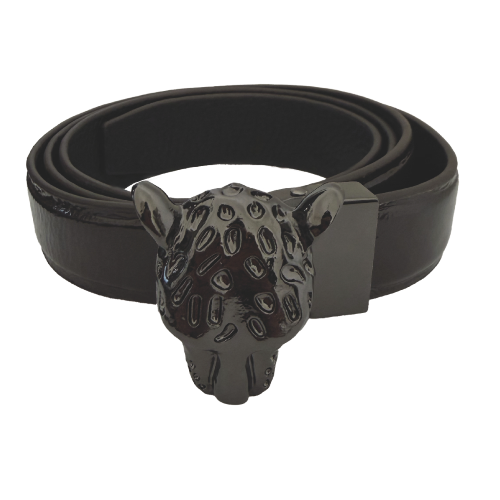 CINTURA RED/SNAKE FIBBIA LEOPARD PEWTER-XL