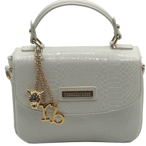 BORSA BLACK SNAKE CON CIONDOLI ORO