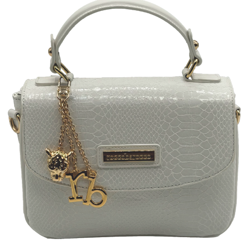 BORSA BLACK SNAKE CON CIONDOLI ORO