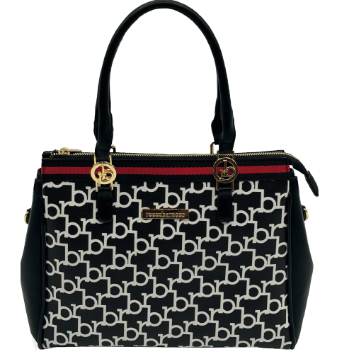 BORSA BLACK/WHITE PRINTING FASCIA RED IN ALTO