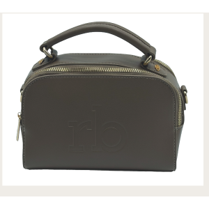 BORSA TAUPE DOPPIA CHIUSURA CON TRACOLLA