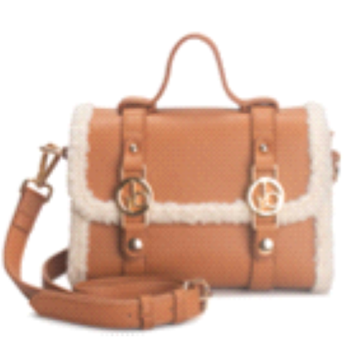 BORSA GREEN IN CAMOSCIO CON PELLICCIA