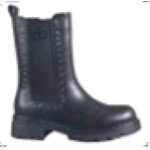 ANFIBIO BLACK CON BORCHIE E  ZIP LATERALE RB BLACK