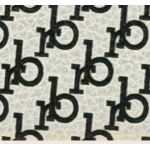 PORTAFOGLIO WHITE/BLACK TARGA RETTANGOLARE ORO