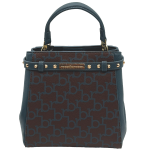 BORSA COOFFEE/BLUE PRINTING CINTURINO DAVANTI-LEATHER