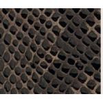 PORTAFOGLIO DARK BROWN SNAKE TARGA RETTANGOLARE ORO