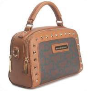 BORSA COFFEE WITH BEIGE  PRINTING DOPPIA CHIUSURA