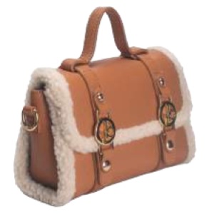 BORSA BROWN DOPPIA FIBBIA DI CHIUSURA AVANTI