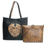BORSA BLACK/LEOPARD REVERSIBILE