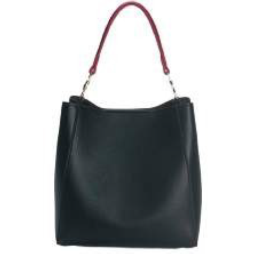 BORSA BLACK CON CUORE E MANICO RED