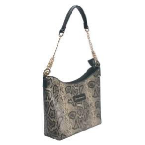 BORSA GREEN SNAKE CON MANICO MEZZA CATENA ORO E TRACOLLA