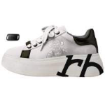 SCARPA WHITE/BLACK CON ACCESSORIO RB SU LACCI E MONKEY SUL LATO