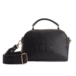 BORSA BLACK DOPPIA CHIUSURA CON TRACOLLA