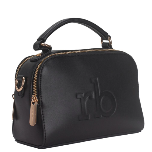 BORSA BLACK DOPPIA CHIUSURA CON TRACOLLA